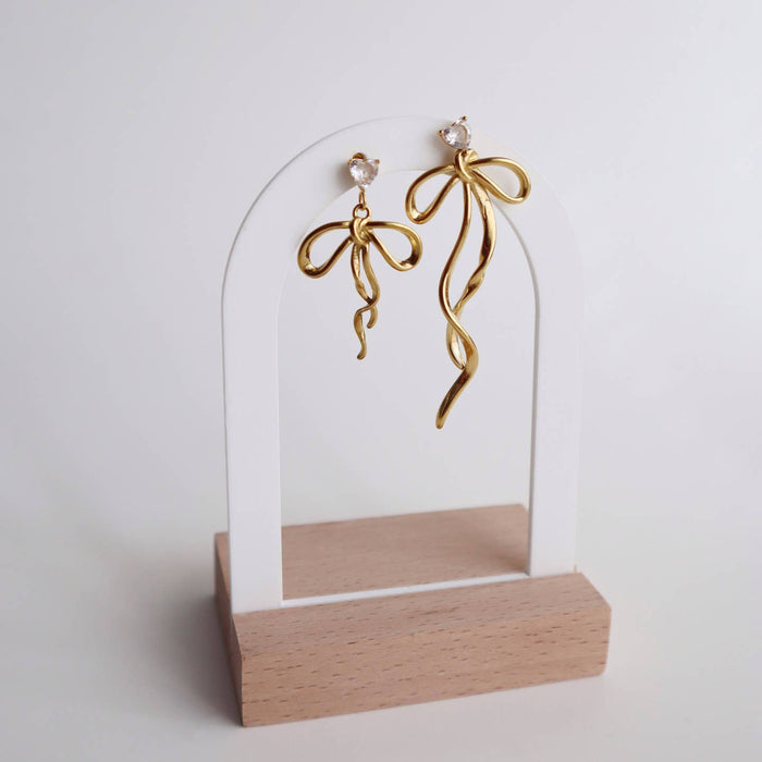 keira bow dangle earrings