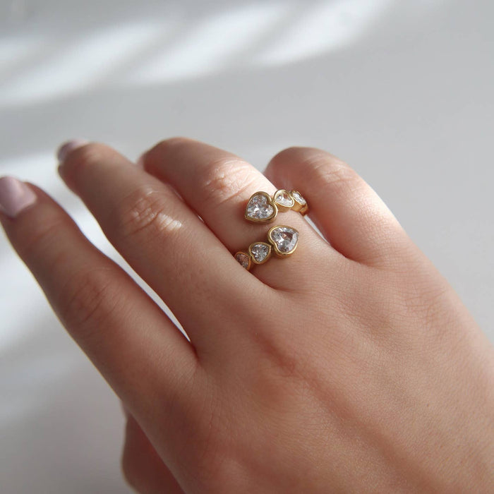 heart of love adjustable ring