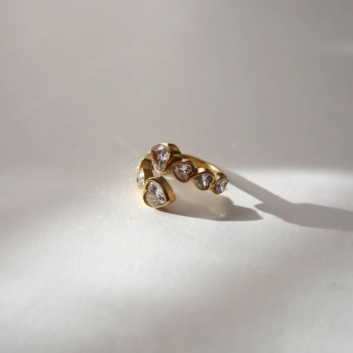 heart of love adjustable ring