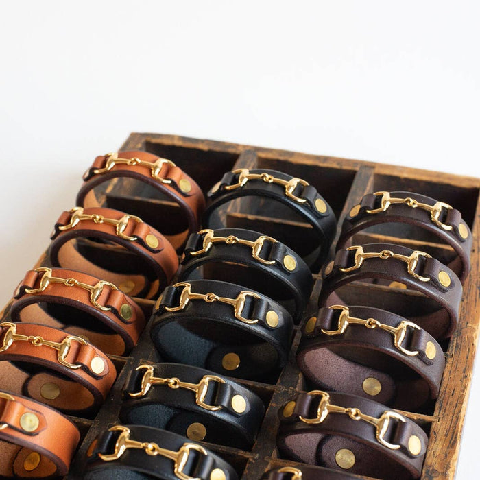 leather bit bracelet