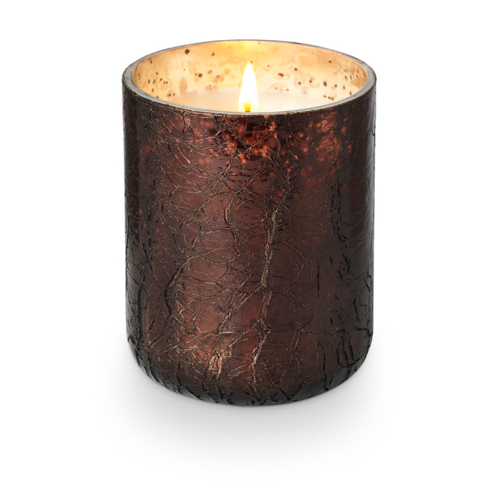 midnight pumpkin crackle glass candle
