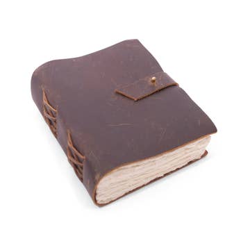 chocolate oiled leather journal
