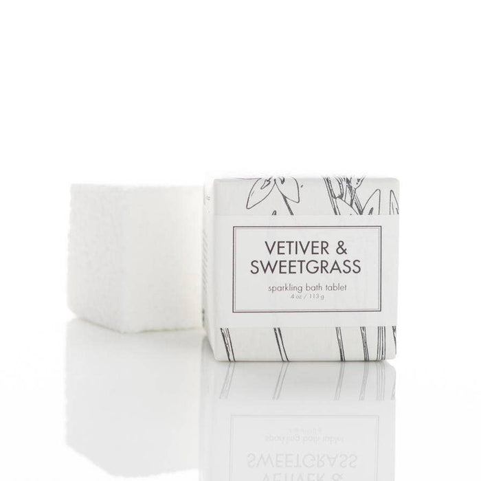 vetiver + sweetgrass sparkling bath tablet