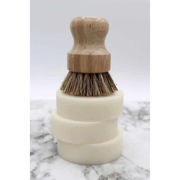 dish brush with coconut bristles