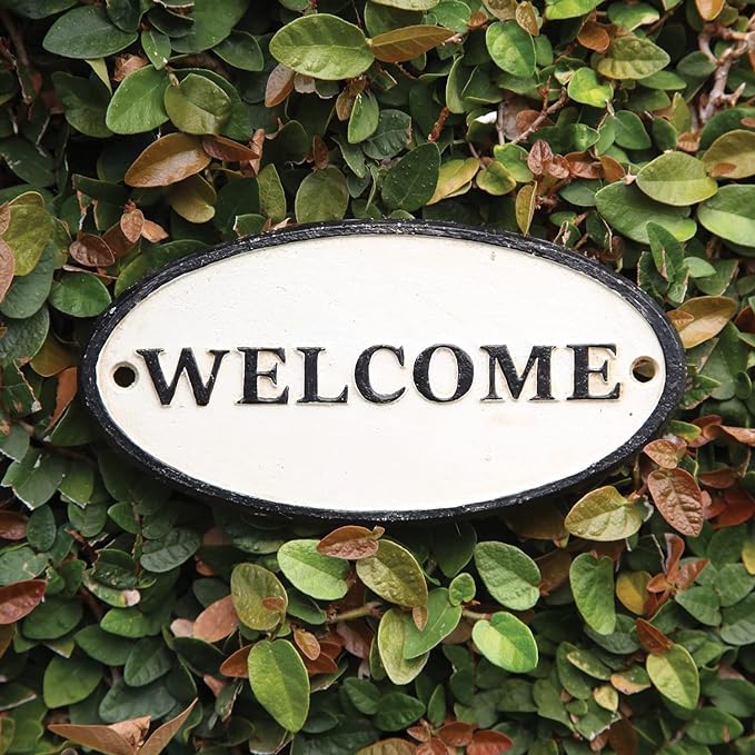 Cast Iron Welcome Sign