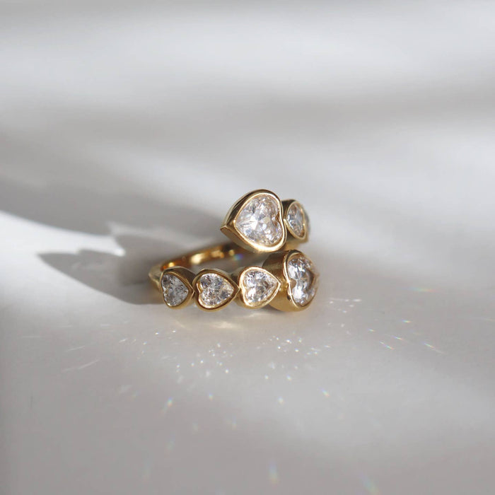 heart of love adjustable ring