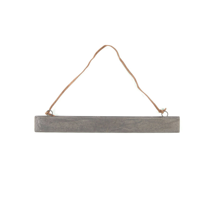 hanging magnetic strip frame - brown suede