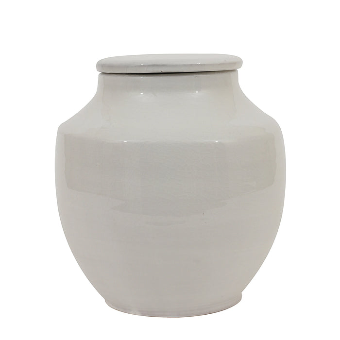white terra-cotta cachepot