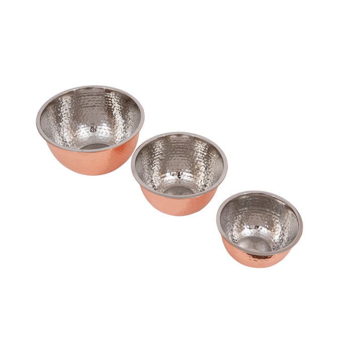 bowl set in copper finish