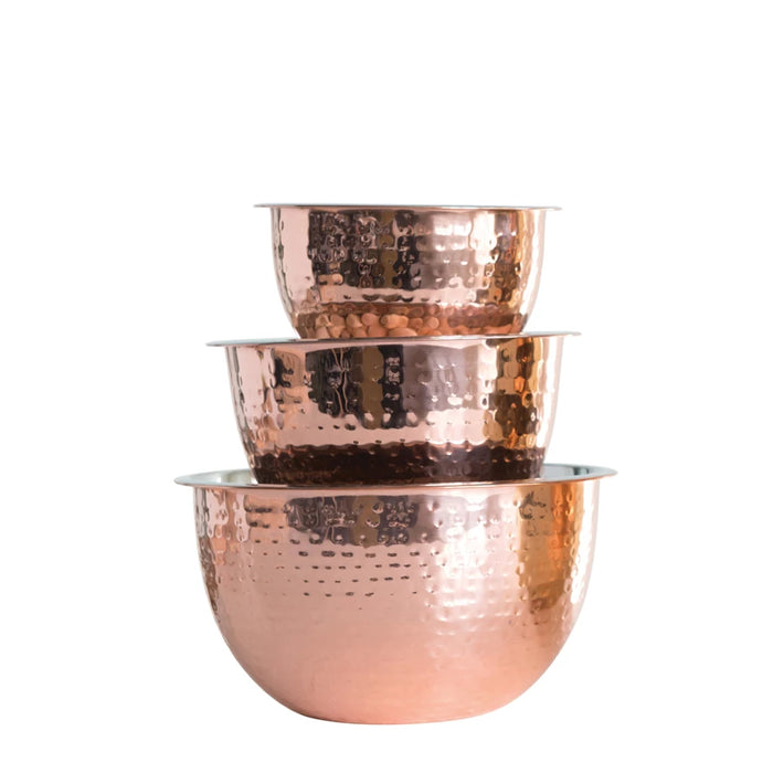 bowl set in copper finish