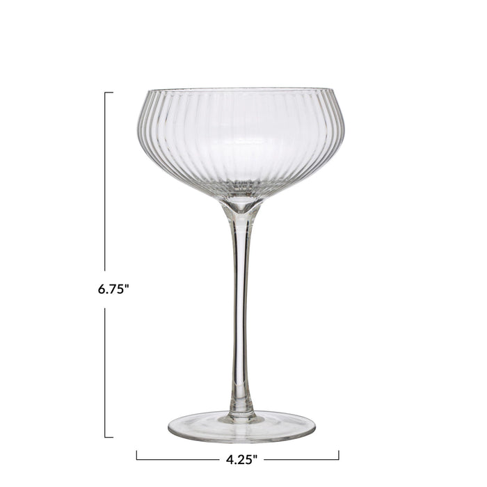stemmed coupe glasses