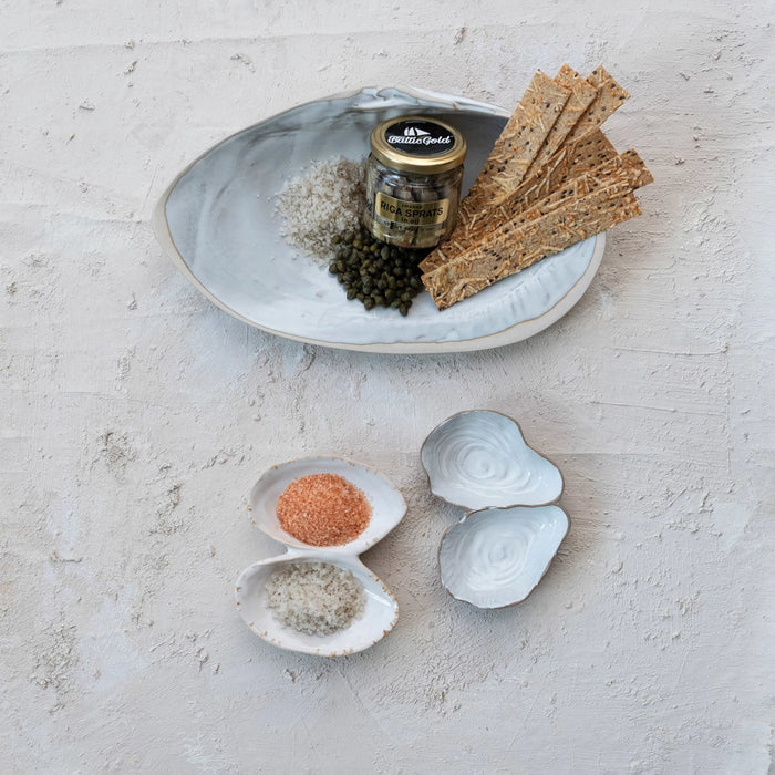 oyster dish with divided sections