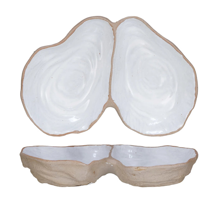 oyster dish with divided sections