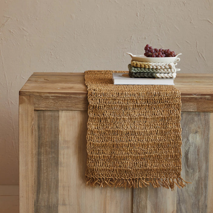 raffia table runner