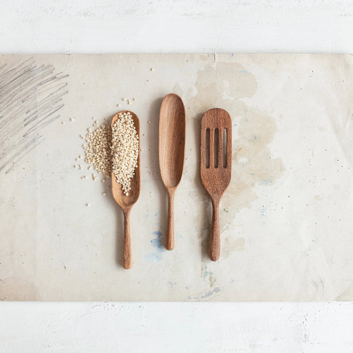 carved wood spoon