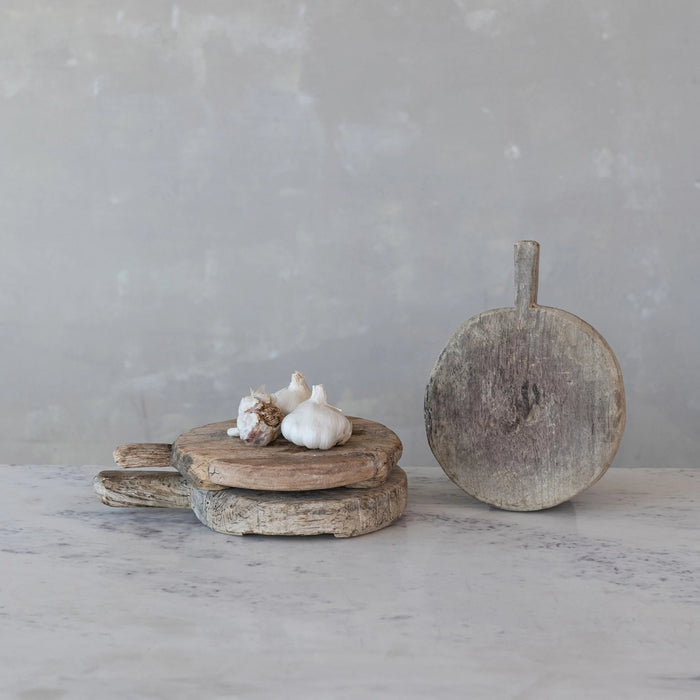 wood vintage round board