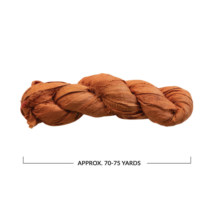 silk ribbon - rust
