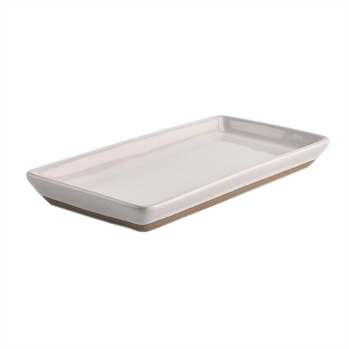 stoneware tray - cream