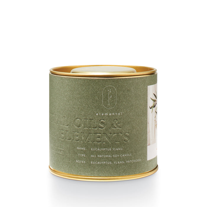 eucalyptus ylang tin candle