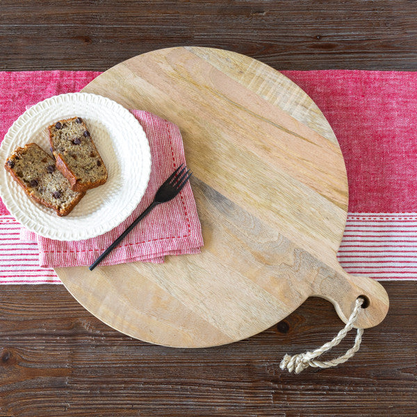 wood charcuterie board - large round