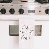 home sweet home tea towel