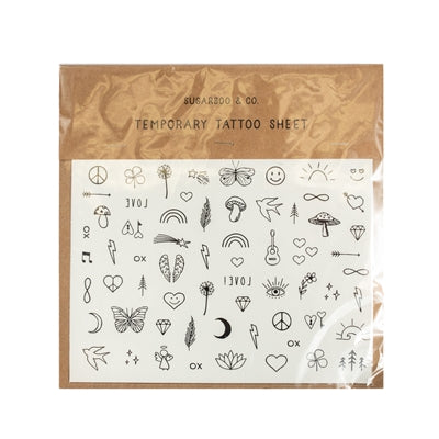Symbols Temporary Tattoo Sheet
