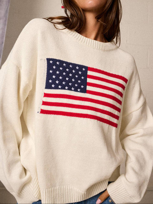 american flag long sleeved top