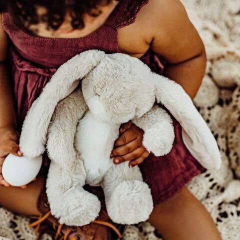 Mini Floppy Bunny Stuffed Animal in Cream