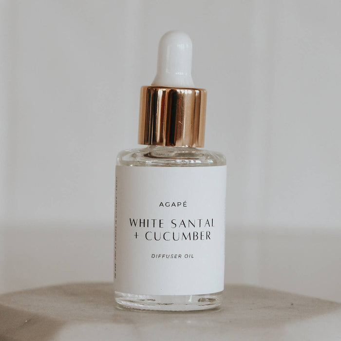 white santal + cucumber diffuser oil