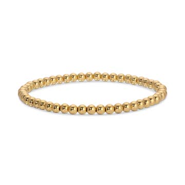 classic gold beaded stretch bracelet