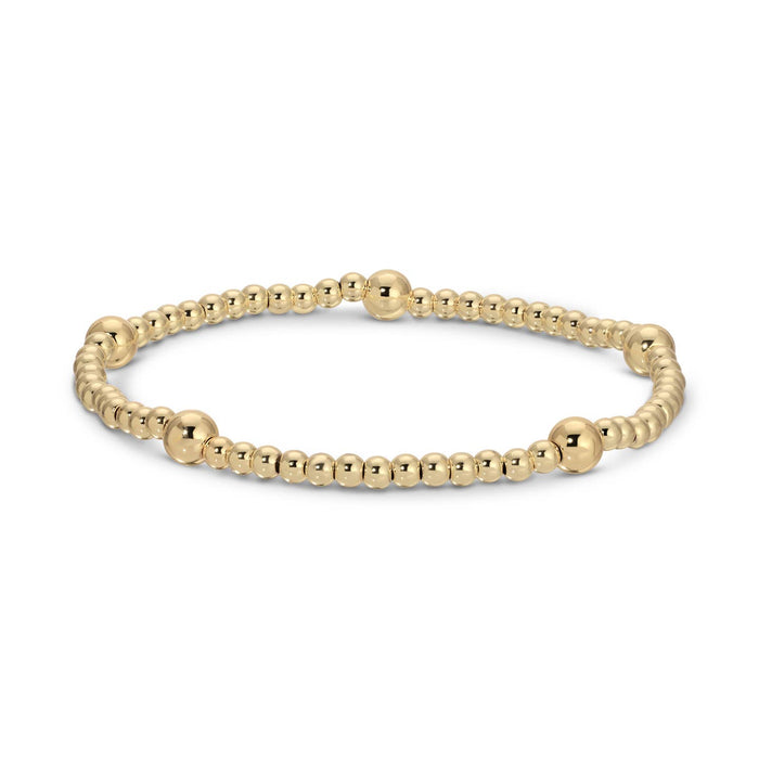 gold beaded stretch bracelet