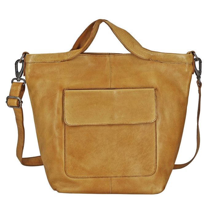 Bianca Handcrafted Leather Tote + Crossbody in Camel