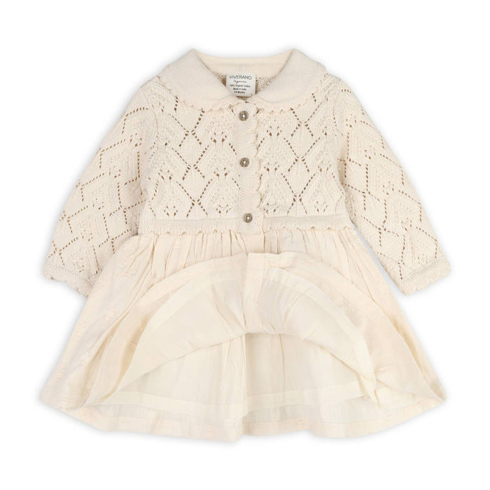 faire isle phoebe pointelle knit sweater dress