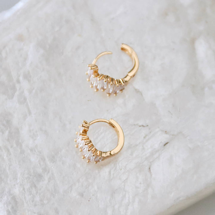 baguette huggie hoops