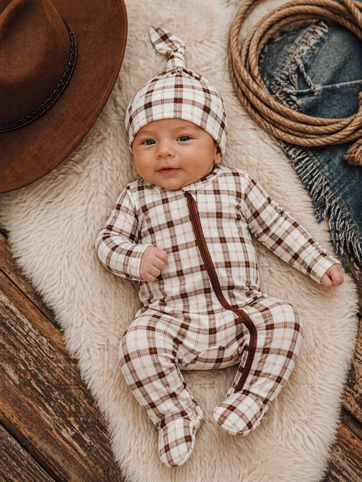 fall plaid baby onesie