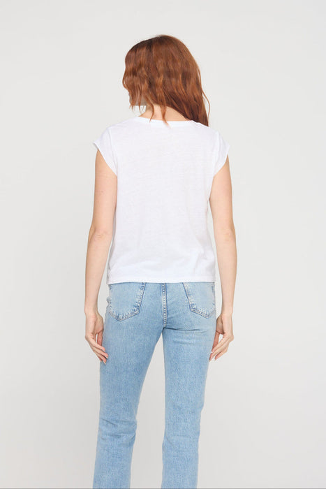 canyon v-neck tee - white
