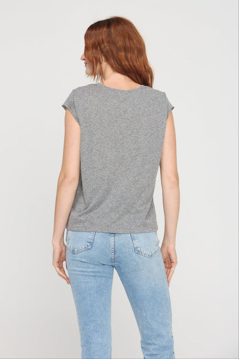 canyon v-neck tee - grey