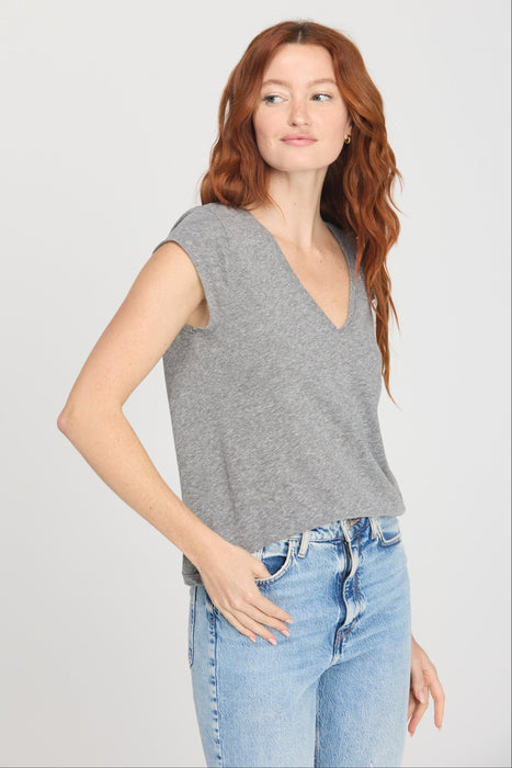 canyon v-neck tee - grey