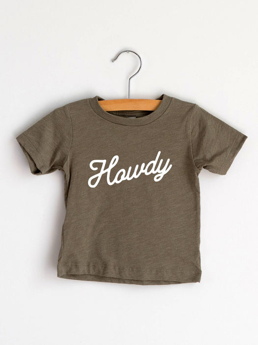 "Howdy" Tee in Olive