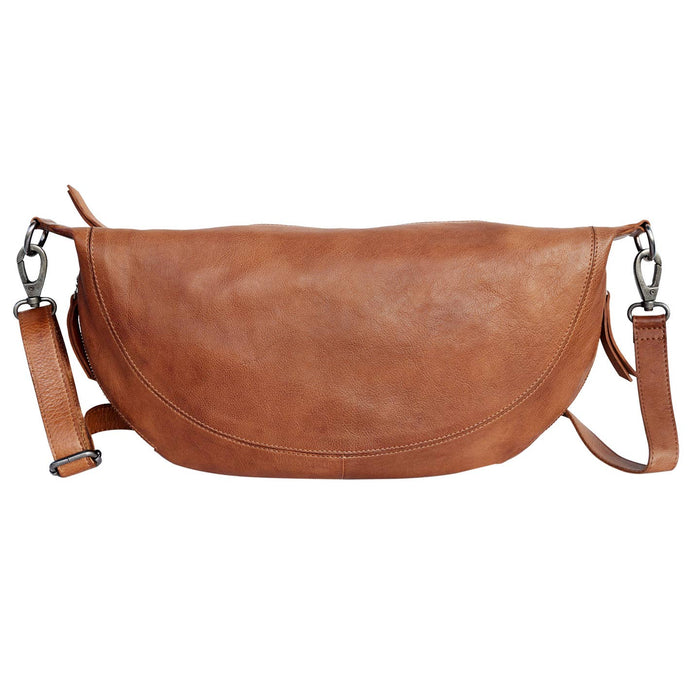 callie leather crossbody bag, black cognac