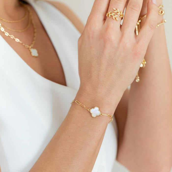 clover shell pulley bracelet