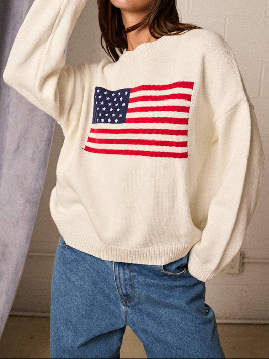 american flag long sleeved top