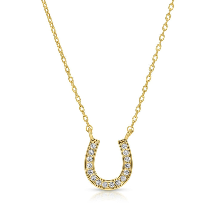 pave horseshoe necklace