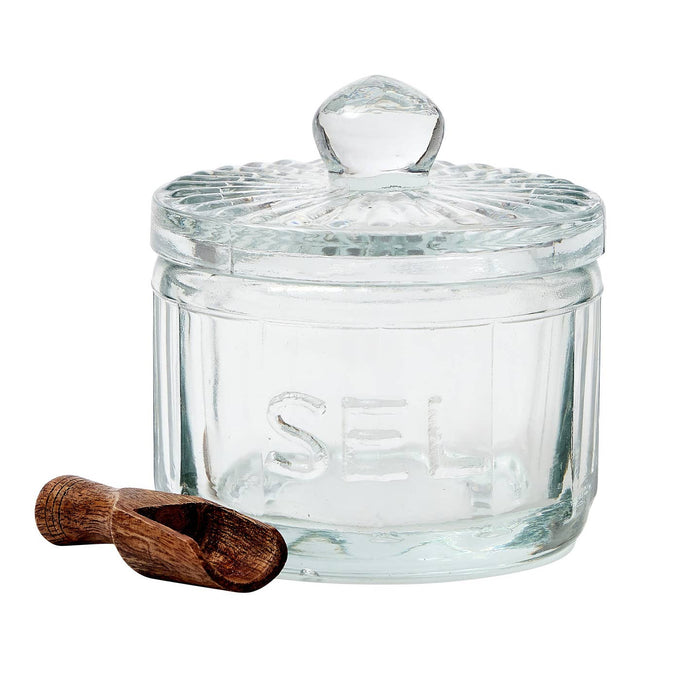 french bistro glass salt cellar