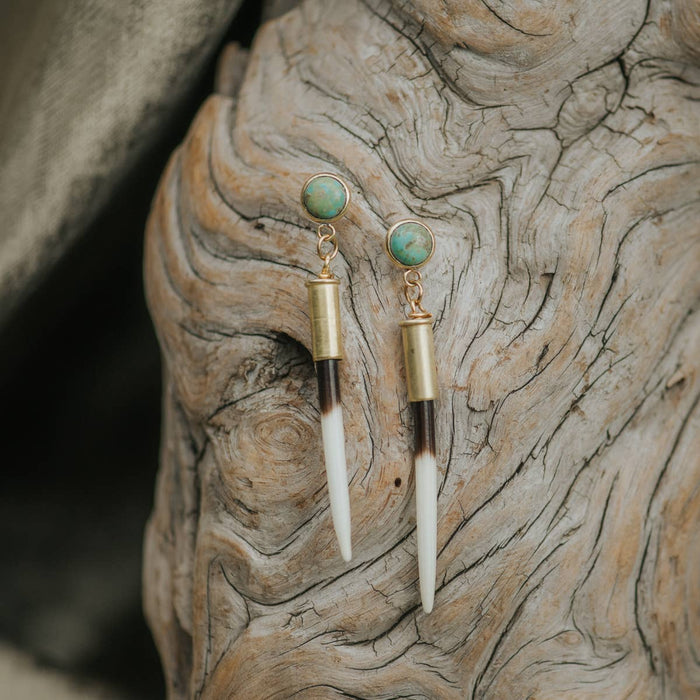 turquoise quill yellowstone hoops