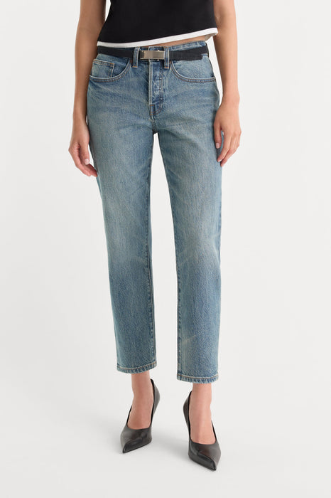good american, vintage straight ankle jeans / oak