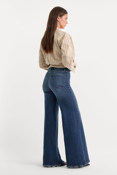 good american, good waist palazzo jean