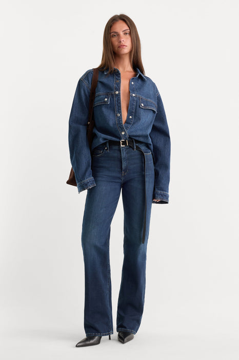 good american, good true straight jean