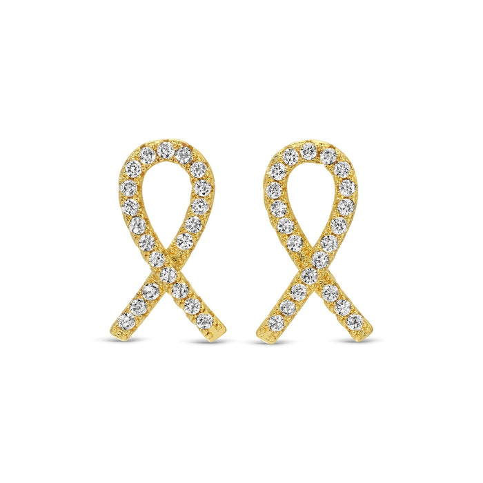 pave ribbon studs