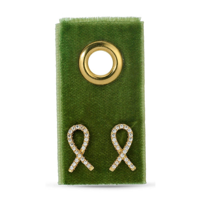 pave ribbon studs